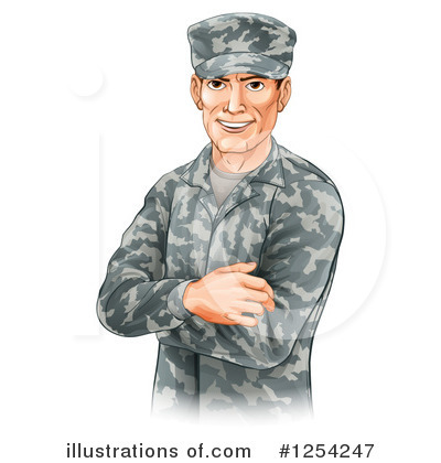 Royalty-Free (RF) Soldier Clipart Illustration by AtStockIllustration - Stock Sample #1254247