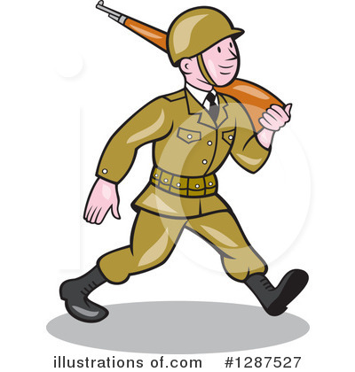 Royalty-Free (RF) Soldier Clipart Illustration by patrimonio - Stock Sample #1287527