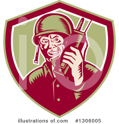 Royalty-Free (RF) Soldier Clipart Illustration by patrimonio - Stock Sample #1306005