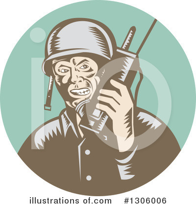 Royalty-Free (RF) Soldier Clipart Illustration by patrimonio - Stock Sample #1306006