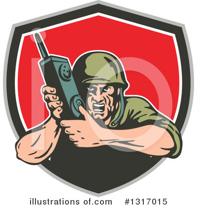 Royalty-Free (RF) Soldier Clipart Illustration by patrimonio - Stock Sample #1317015