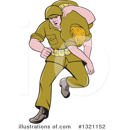 Royalty-Free (RF) Soldier Clipart Illustration by patrimonio - Stock Sample #1321152