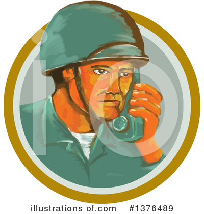 Royalty-Free (RF) Soldier Clipart Illustration by patrimonio - Stock Sample #1376489