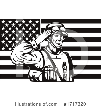 Royalty-Free (RF) Soldier Clipart Illustration by patrimonio - Stock Sample #1717320