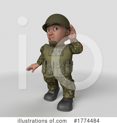 Royalty-Free (RF) Soldier Clipart Illustration by KJ Pargeter - Stock Sample #1774484