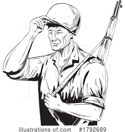 Royalty-Free (RF) Soldier Clipart Illustration by patrimonio - Stock Sample #1792689