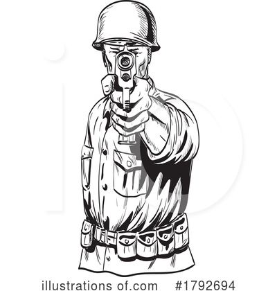 Royalty-Free (RF) Soldier Clipart Illustration by patrimonio - Stock Sample #1792694