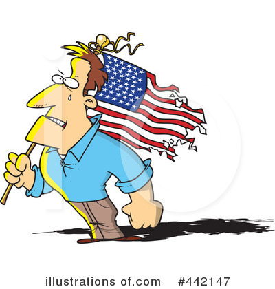 American Flag Clipart #442147 by toonaday