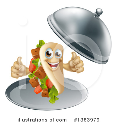Souvlaki Kebab Clipart #1363979 by AtStockIllustration
