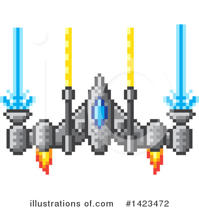 Royalty-Free (RF) Spaceship Clipart Illustration by AtStockIllustration - Stock Sample #1423472