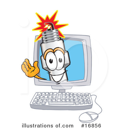 Spark Plug Character Clipart #16856 by Toons4Biz