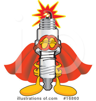 Spark Plug Character Clipart #16860 by Toons4Biz