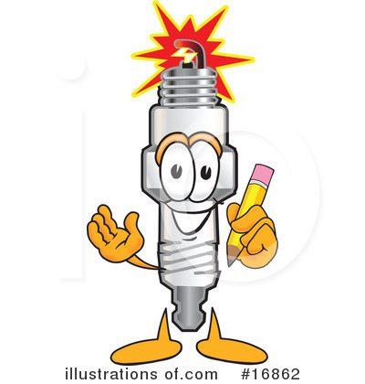 Spark Plug Character Clipart #16862 by Toons4Biz