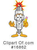 Spark Plug Character Clipart #16862 by Mascot Junction