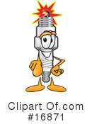 Spark Plug Character Clipart #16871 by Mascot Junction