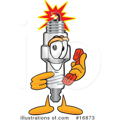 Spark Plug Character Clipart #16873 by Toons4Biz