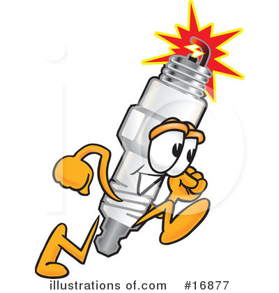 Spark Plug Character Clipart #16860 - Illustration by Toons4Biz