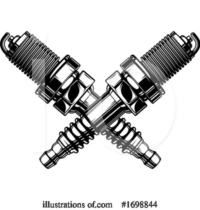 Spark Plugs Clipart #1698844 by Vector Tradition SM