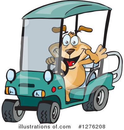 Golf Cart Clipart #1276208 by Dennis Holmes Designs