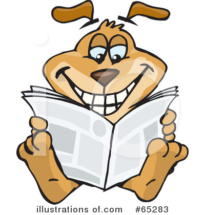 Royalty-Free (RF) Sparkey Dog Clipart Illustration by Dennis Holmes Designs - Stock Sample #65283
