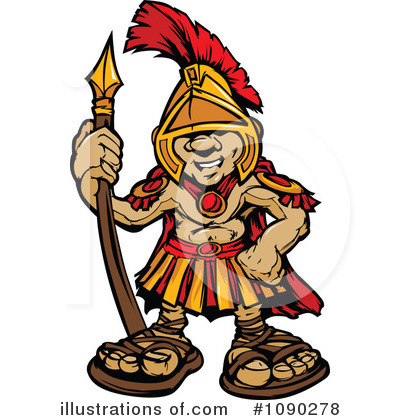 Royalty-Free (RF) Spartan Clipart Illustration by Chromaco - Stock Sample #1090278