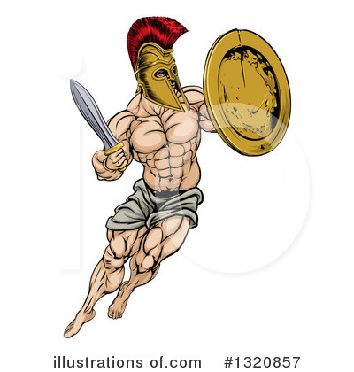 Spartan Clipart #1320857 by AtStockIllustration