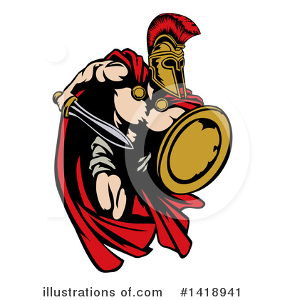 Spartan Clipart #1418941 by AtStockIllustration