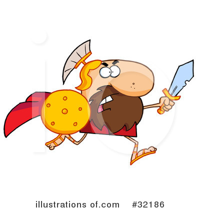 Royalty-Free (RF) Spartan Clipart Illustration by Hit Toon - Stock Sample #32186