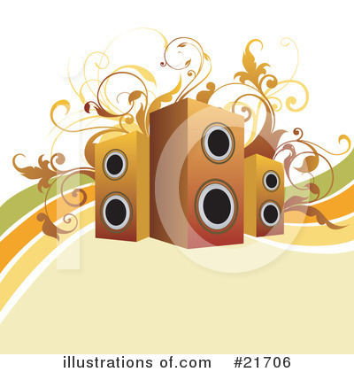 Royalty-Free (RF) Speakers Clipart Illustration by OnFocusMedia - Stock Sample #21706