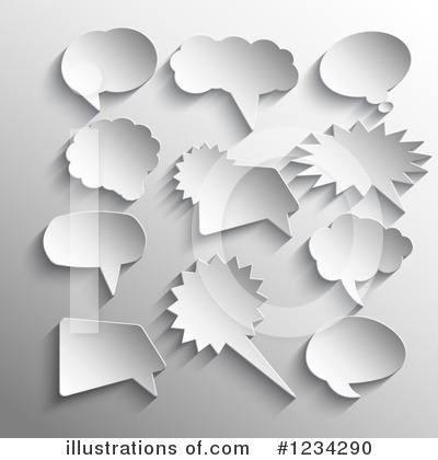 Royalty-Free (RF) Speech Bubbles Clipart Illustration by KJ Pargeter - Stock Sample #1234290
