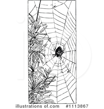 Royalty-Free (RF) Spider Clipart Illustration by Prawny Vintage - Stock Sample #1113867