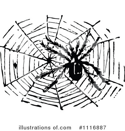 Royalty-Free (RF) Spider Clipart Illustration by Prawny Vintage - Stock Sample #1116887