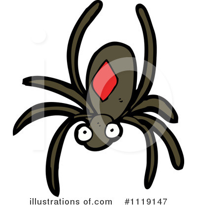 Royalty-Free (RF) Spider Clipart Illustration by lineartestpilot - Stock Sample #1119147