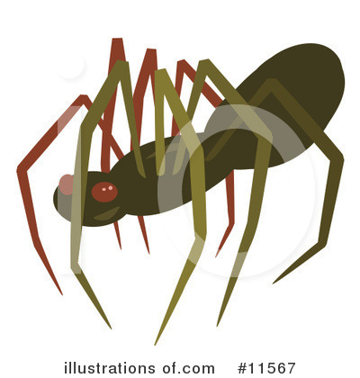 Spiders Clipart #11567 by AtStockIllustration