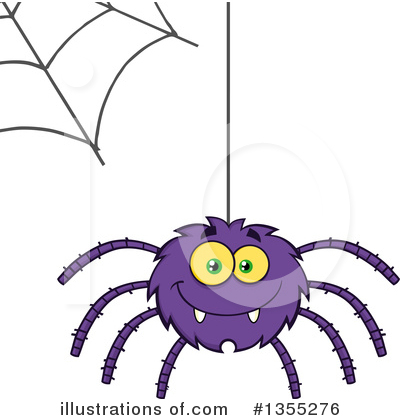 Royalty-Free (RF) Spider Clipart Illustration by Hit Toon - Stock Sample #1355276