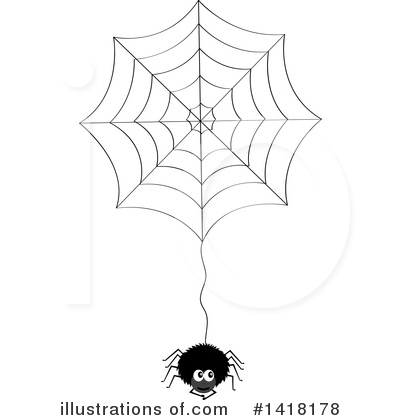 Royalty-Free (RF) Spider Clipart Illustration by Pams Clipart - Stock Sample #1418178