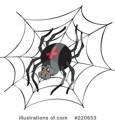 Royalty-Free (RF) Spider Clipart Illustration by visekart - Stock Sample #220653