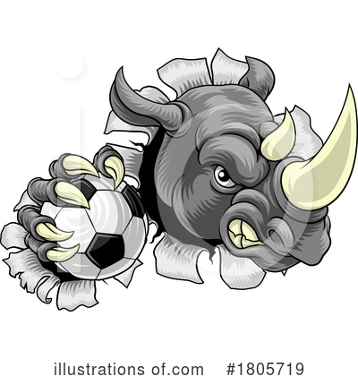 Rhinoceros Clipart #1805719 by AtStockIllustration