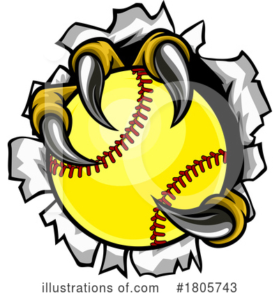Softball Clipart #1805743 by AtStockIllustration