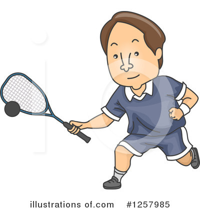 Squash Player Clipart #1257985 by BNP Design Studio