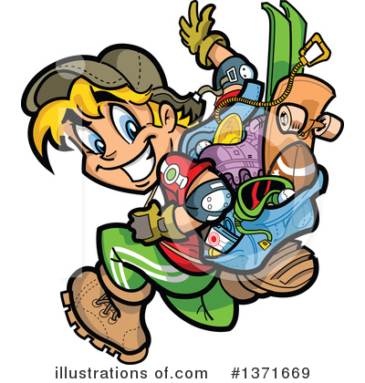 Skateboard Clipart #1371669 by Clip Art Mascots