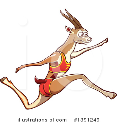 Gazelle Clipart #1391249 by Zooco