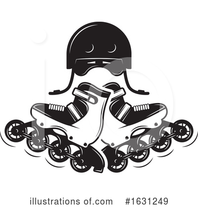 Roller Skates Clipart #1631249 by Vector Tradition SM