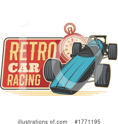 Race Car Clipart #1771195 by Vector Tradition SM