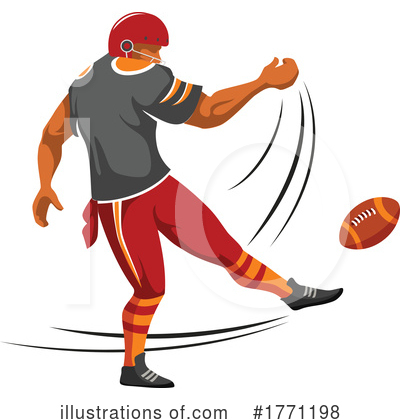 Football Player Clipart #1771198 by Vector Tradition SM
