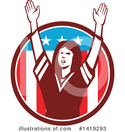 Royalty-Free (RF) Sports Fan Clipart Illustration by patrimonio - Stock Sample #1419293