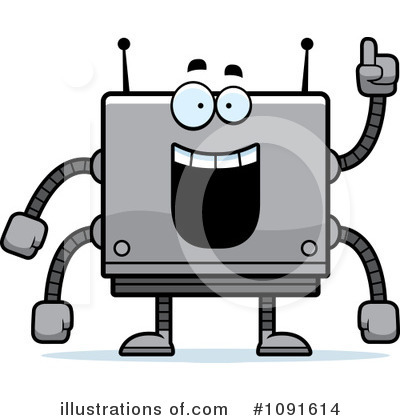 Square Robot Clipart #1091614 by Cory Thoman