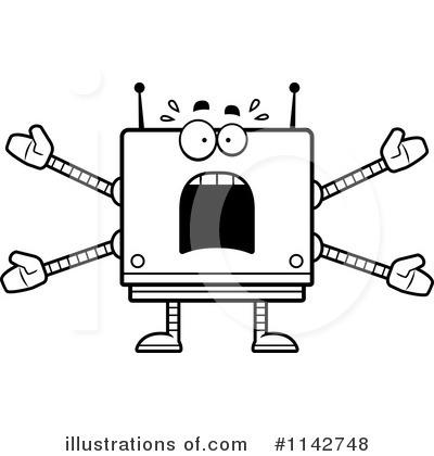 Square Robot Clipart #1142748 by Cory Thoman