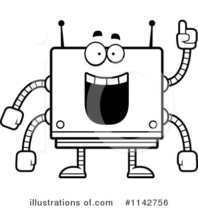 Square Robot Clipart #1142756 by Cory Thoman