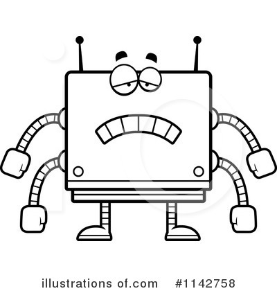 Square Robot Clipart #1142758 by Cory Thoman